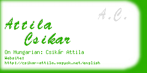 attila csikar business card